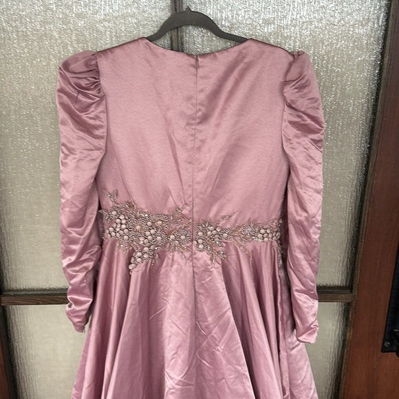 Mac Duggal LONG SLEEVE EMBELLISHED GOWN  in Raspberry size 10 NEW $798 - Picture 11 of 16